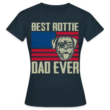 Meilleur papa pourri de tous les temps - T-shirt Femme - marine - Devant - AI Model Female 172 dark (172cm)