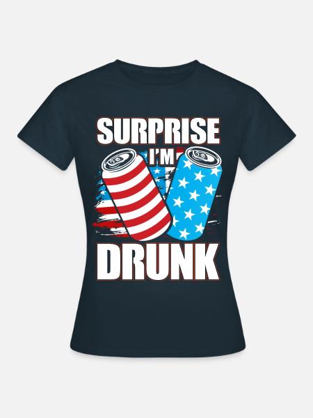 Surprise I'm drunk - Frauen T-Shirt - Navy