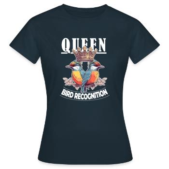 Queen of Bird Recognition for the Best Bird - Frauen T-Shirt - Navy - Vorne - AI Model Female 172 dark (172cm)