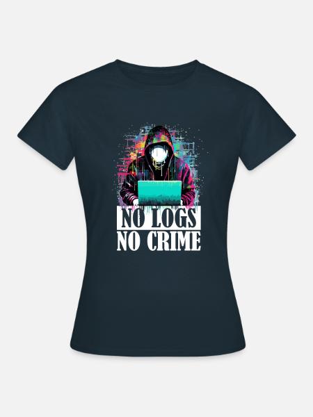 No Logs No Crime : L'éthique du hacker - T-shirt Femme - marine