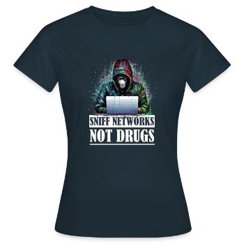 La passion du hacker éthique : Renifler les - T-shirt Femme - marine - Devant - AI Model Female 172 dark (172cm)