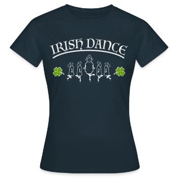 Irish Dance - Frauen T-Shirt - Navy - Vorne - AI Model Female 172 dark (172cm)