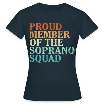 Proud Member of the Soprano Squad Vintage - Frauen T-Shirt - Navy - Vorne - AI Model Female 172 dark (172cm)