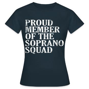 Proud Member of the Soprano Squad weiss - Frauen T-Shirt - Navy - Vorne - AI Model Female 172 dark (172cm)