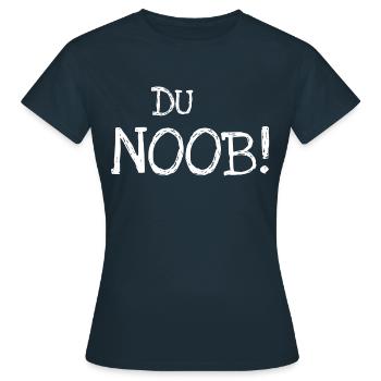 Du Noob - Frauen T-Shirt - Navy - Vorne - AI Model Female 172 dark (172cm)