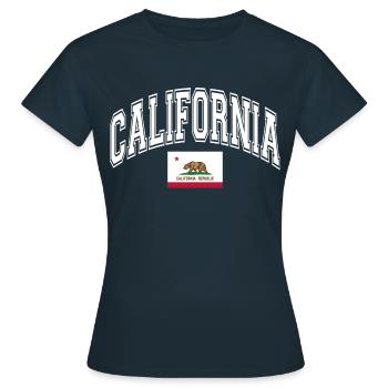California - Women's T-Shirt - navy - Front - AI Model Female 172 dark (172cm)