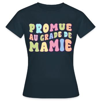 Promue mamie annonce grossesse future grand-mère - T-shirt Femme - marine - Devant - AI Model Female 172 dark (172cm)