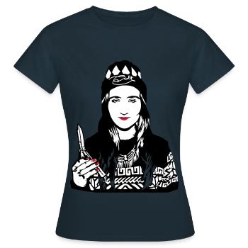 Colt - Butterfly Girl - T-shirt Femme - marine - Devant - AI Model Female 172 dark (172cm)