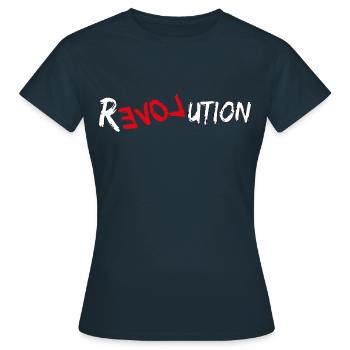 RevoLution - Frauen T-Shirt - Navy - Vorne - AI Model Female 172 dark (172cm)