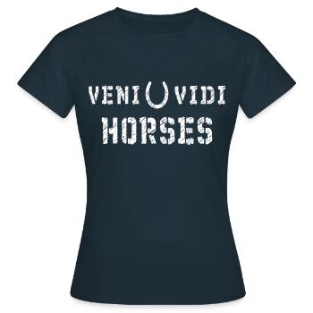cheval cheval en fer à cheval - T-shirt Femme - marine - Devant - AI Model Female 172 dark (172cm)
