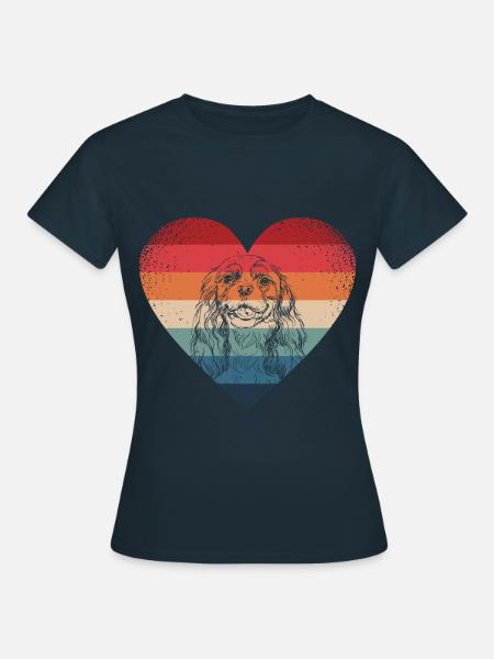 Cavalier King Charles Spaniel - Frauen T-Shirt - Navy
