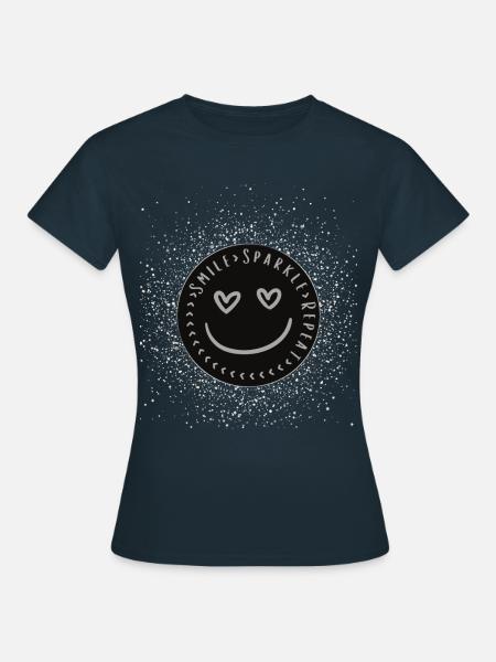 Smile Sparkle Repeat - Women's T-Shirt - navy