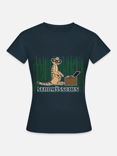 Computer Informatik Nerd Nerdmännchen für - Frauen T-Shirt - Navy