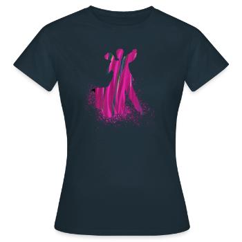 danse, rose, graffiti, danse de couple, danse standard, couple - T-shirt Femme - marine - Devant - AI Model Female 172 dark (172cm)