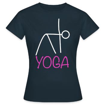 Yoga Figure - T-shirt Femme - marine - Devant - AI Model Female 172 dark (172cm)