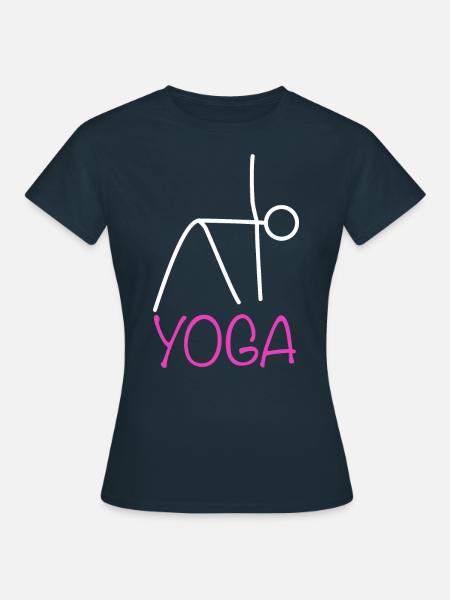 Yoga Figur - Frauen T-Shirt - Navy