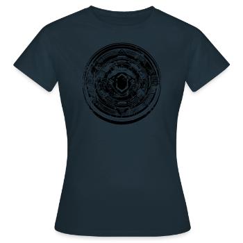 Außerirdisches Emblem. - Frauen T-Shirt - Navy - Vorne - AI Model Female 172 dark (172cm)