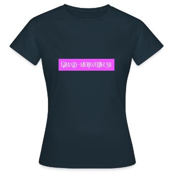 Grand-mèreveilleuse. Mamie merveilleuse. - T-shirt Femme - marine - Devant - AI Model Female 172 dark (172cm)