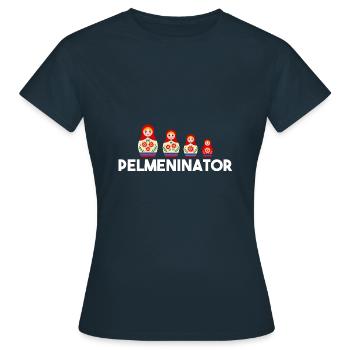 Russie Russe Matryoschka Poupée russe Pelmeni - T-shirt Femme - marine - Devant - AI Model Female 172 dark (172cm)