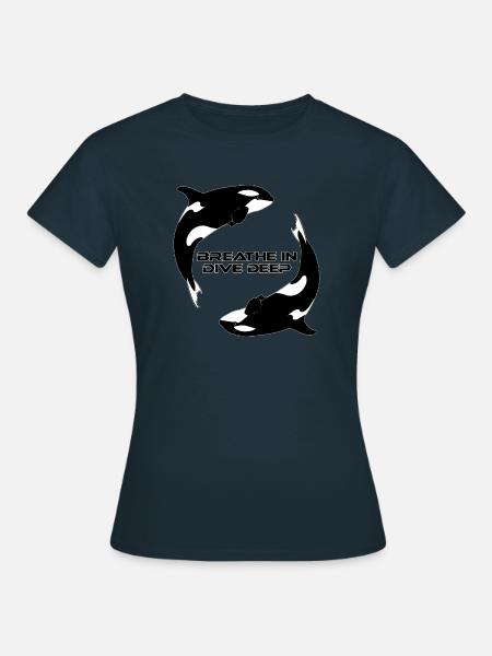 Orca Killerwale - Frauen T-Shirt - Navy