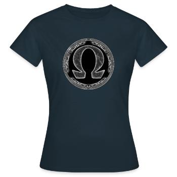 Omega Symbol - Frauen T-Shirt - Navy - Vorne - AI Model Female 172 dark (172cm)