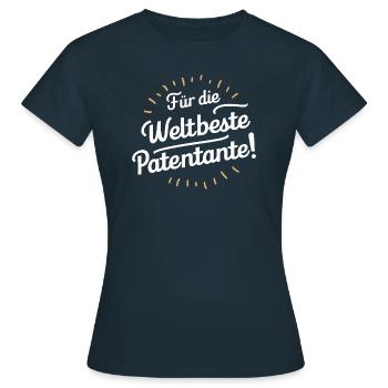 Beste Patentante - Frauen T-Shirt - Navy - Vorne - AI Model Female 172 dark (172cm)