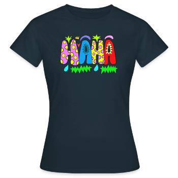 HAHA - T-shirt Femme - marine - Devant - AI Model Female 172 dark (172cm)