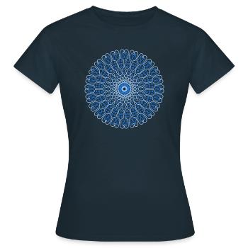 Mandala Mantra Hindouisme Bouddhisme - T-shirt Femme - marine - Devant - AI Model Female 172 dark (172cm)