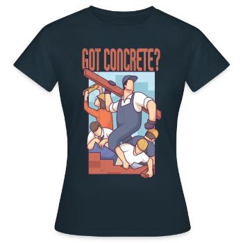 Got Concrete - Ouvriers du bâtiment - T-shirt Femme - marine - Devant - AI Model Female 172 dark (172cm)