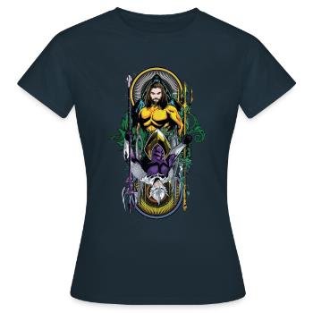 Aquaman Film Aquaman Sea King - Women's T-Shirt - navy - Front - AI Model Female 172 dark (172cm)