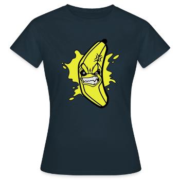 Angry banana - Frauen T-Shirt - Navy - Vorne - AI Model Female 172 dark (172cm)