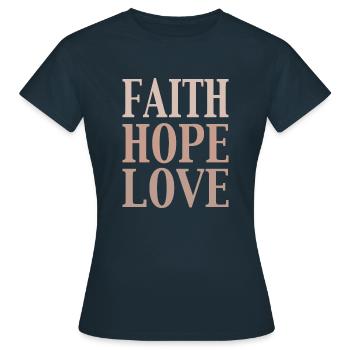 croire l’espoir - T-shirt Femme - marine - Devant - AI Model Female 172 dark (172cm)
