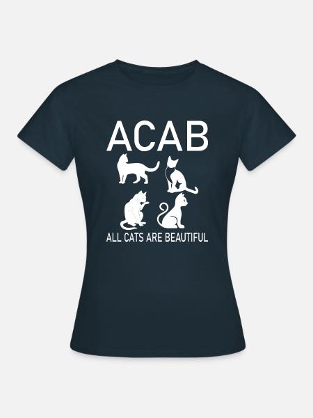 Cat Katze - Frauen T-Shirt - Navy