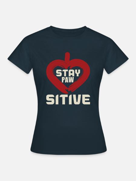 AUFENTHALT PFOTE - Frauen T-Shirt - Navy