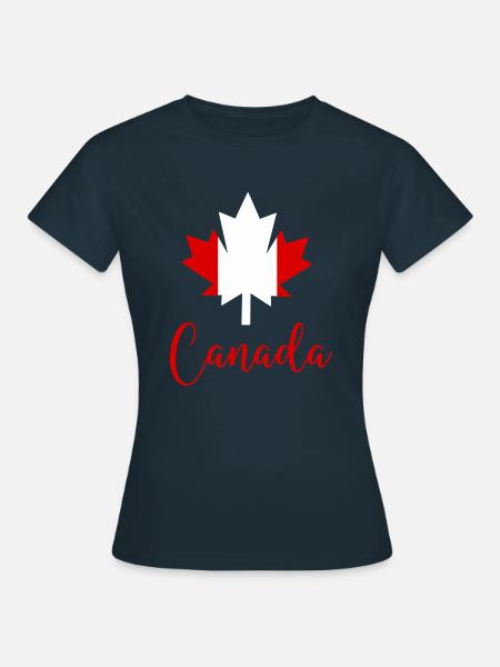 kanada canada ahornblatt - Frauen T-Shirt - Navy