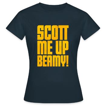 Scott me up Beamy - Frauen T-Shirt - Navy - Vorne - AI Model Female 172 dark (172cm)