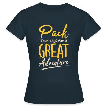 Aventure - T-shirt Femme - marine - Devant - AI Model Female 172 dark (172cm)