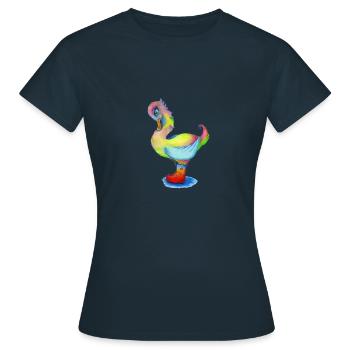 Les nouvelles bottes de Snozzleberryswan - T-shirt Femme - marine - Devant - AI Model Female 172 dark (172cm)