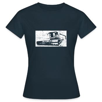 Combine harvesters Grain Maize threshing Farmer - Women's T-Shirt - navy - Front - AI Model Female 172 dark (172cm)