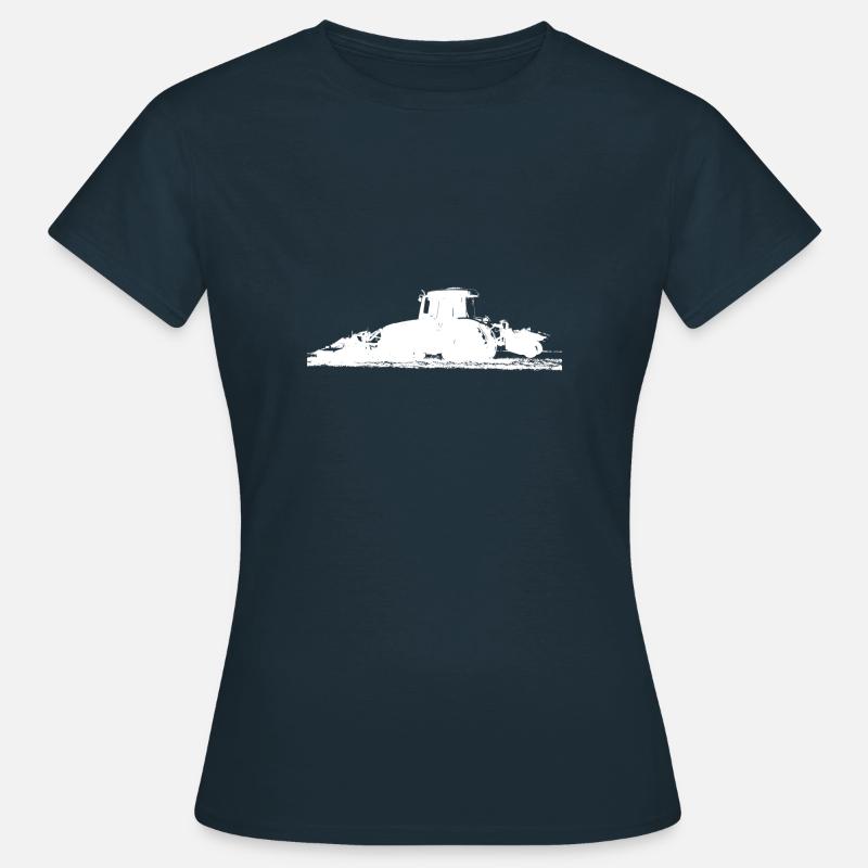 Mowing grass harvesting farmer silo chopping - Women's T-Shirt - navy