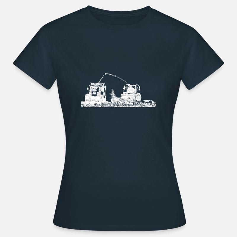 Corn chop chopper farmer agriculture - Women's T-Shirt - navy