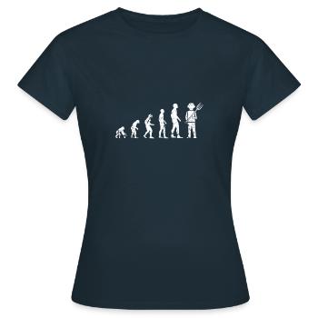 Evolution farmer agriculture farmer gift - Women's T-Shirt - navy - Front - AI Model Female 172 dark (172cm)