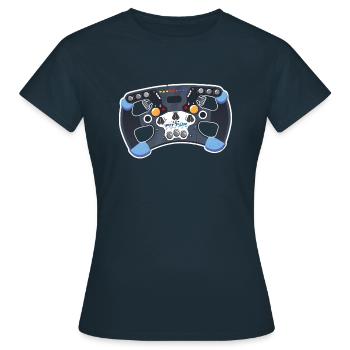 Convient pour le volant Racing Sim Racing - T-shirt Femme - marine - Devant - AI Model Female 172 dark (172cm)