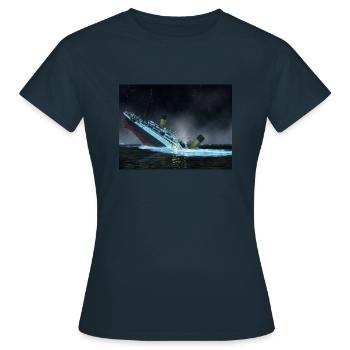 Titanic - Frauen T-Shirt - Navy - Vorne - AI Model Female 172 dark (172cm)