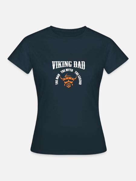 Viking Dad - Ninja Dad Viking Shirt - Dame-T-shirt - marineblå
