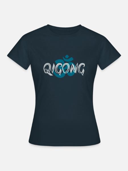 Qigong Om Meditation QI GONG Qi-Gong Achtsamkeit - Frauen T-Shirt - Navy