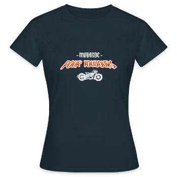 Motarde pour toujours - T-shirt Femme - marine - Devant - AI Model Female 172 dark (172cm)