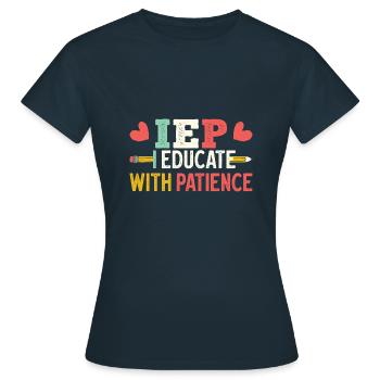 Promouvoir le progrès La vie d’une école spéciale - T-shirt Femme - marine - Devant - AI Model Female 172 dark (172cm)
