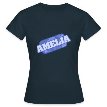 Amelia - Frauen T-Shirt - Navy - Vorne - AI Model Female 172 dark (172cm)