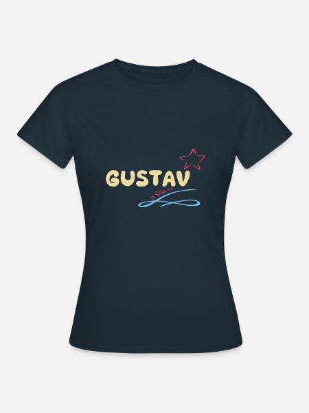 Geschenk Gustav - T-shirt dam - marinblå